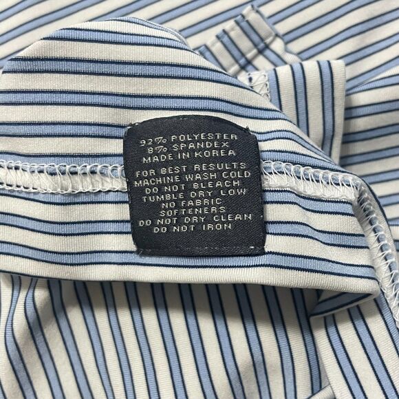 Turtleson Greystone Golf Club Polo Shirt Korea Stripes Blue & White Large Men - Picture 6 of 9